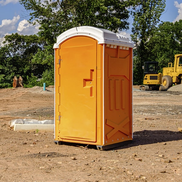 are there different sizes of portable restrooms available for rent in Mustang